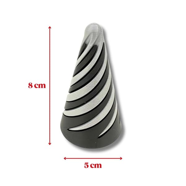 Impossible pass through spiral cone 3D Printed