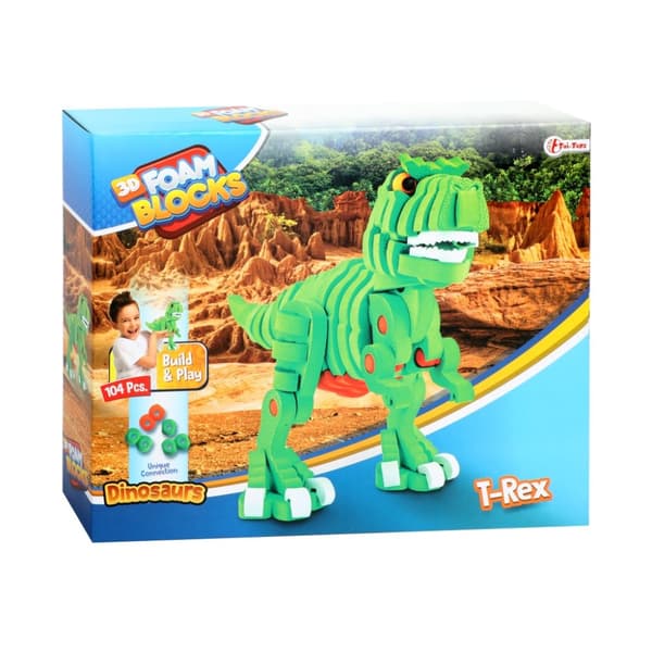 Toi-Toys Craft Puzzle Dinosaur 25,8 Cm Grøn 104 dele