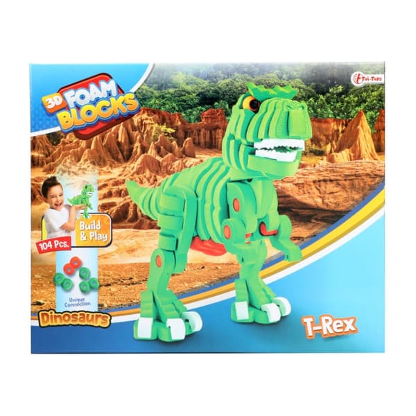 Toi-Toys Craft Puzzle Dinosaur 25,8 Cm Grøn 104 dele