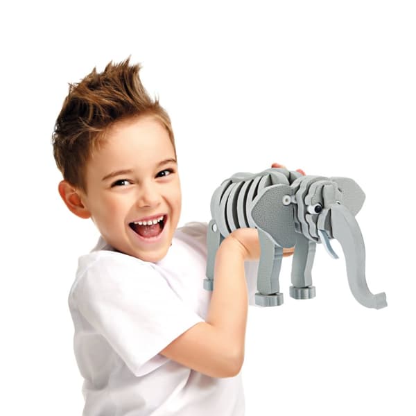 Toi-toys 3D Pussel Elephant Junior 31,5 Cm Foam Grey 75-bitar