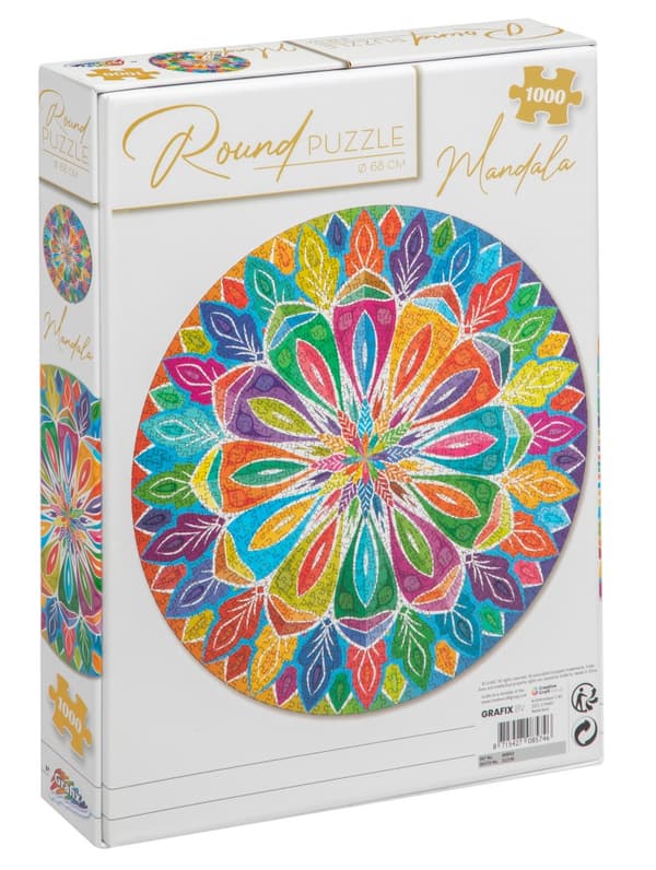 Grafix Mandala rundt puslespil 1000 brikker