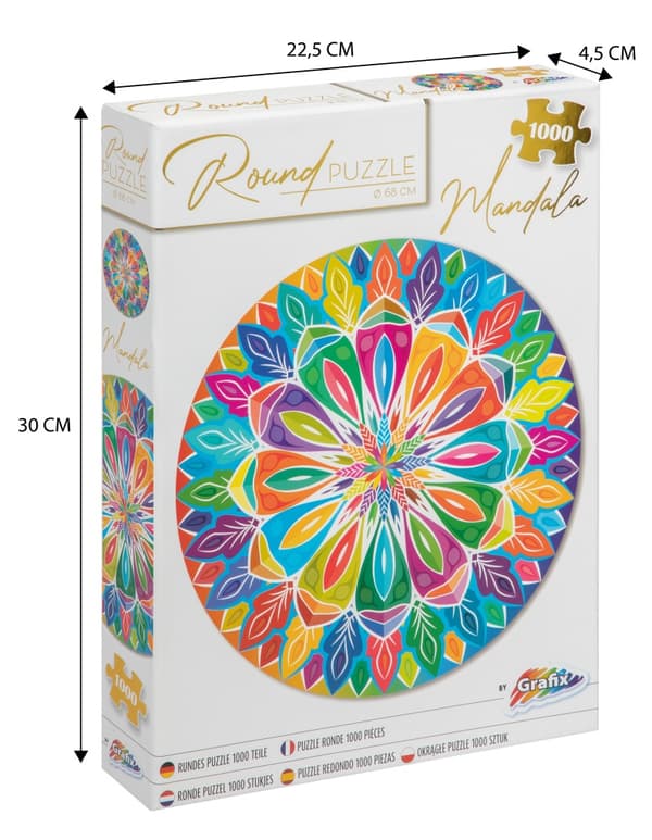 Grafix Mandala rundt puslespil 1000 brikker