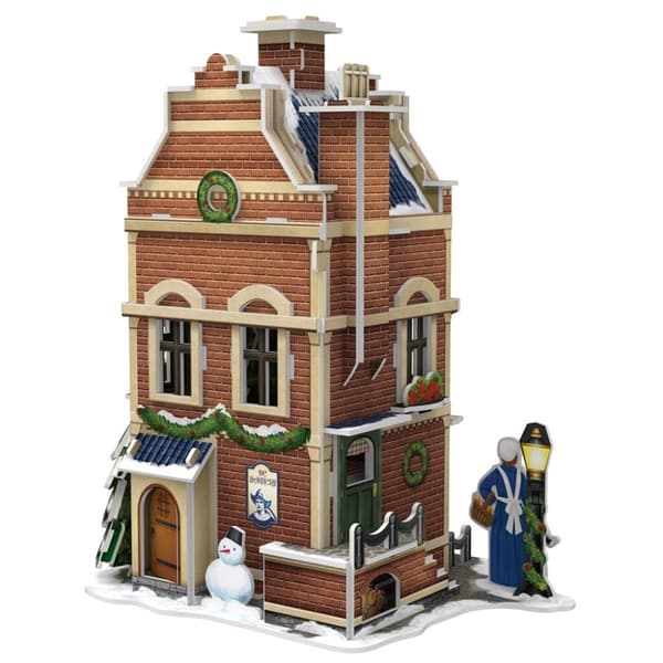 Cubic Fun 3D-puslespil Hollandsk hus vinterbageri + lys 65 stykker