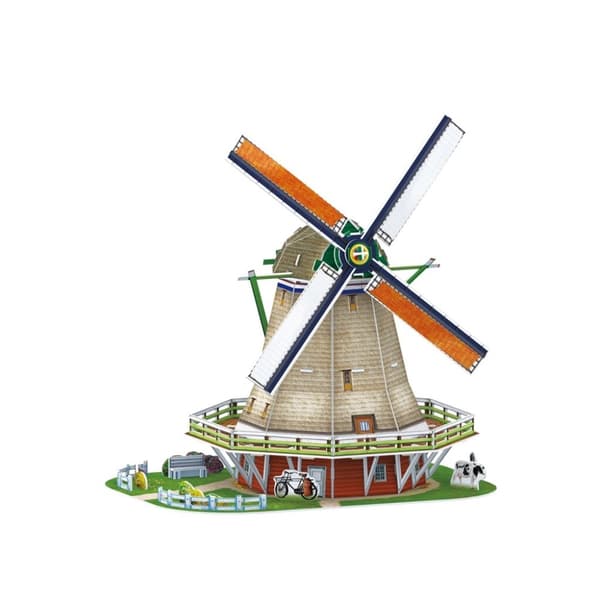 Cubic Fun 3D puslespil hollandsk vindmølle 61 stykker