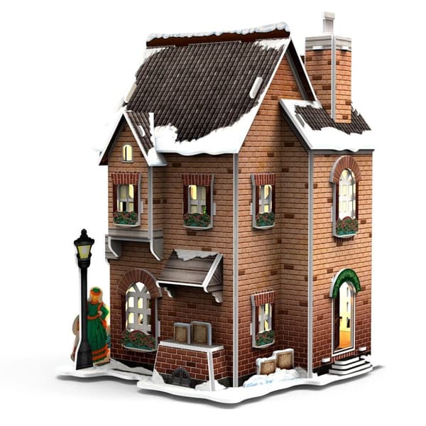 Cubic Fun 3D-pussel Dutch House Winter Clog Maker + Light 53 bitar