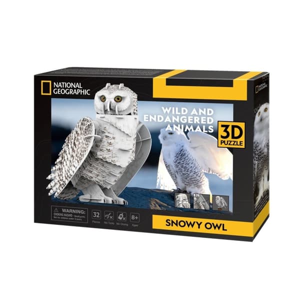 Cubic Fun National Geographic 3D-pussel Snowy Owl 32 bitar