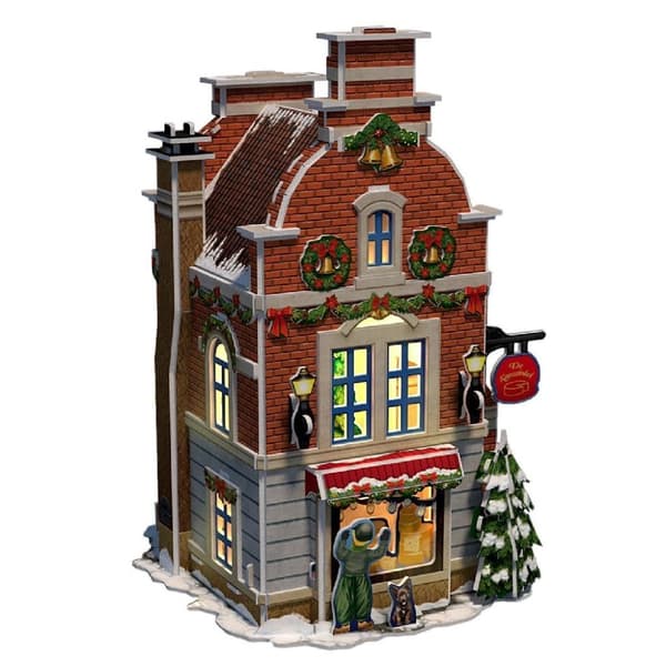Cubic Fun 3D-puslespil Dutch House Winter Cheese Shop + Light 60 stykker