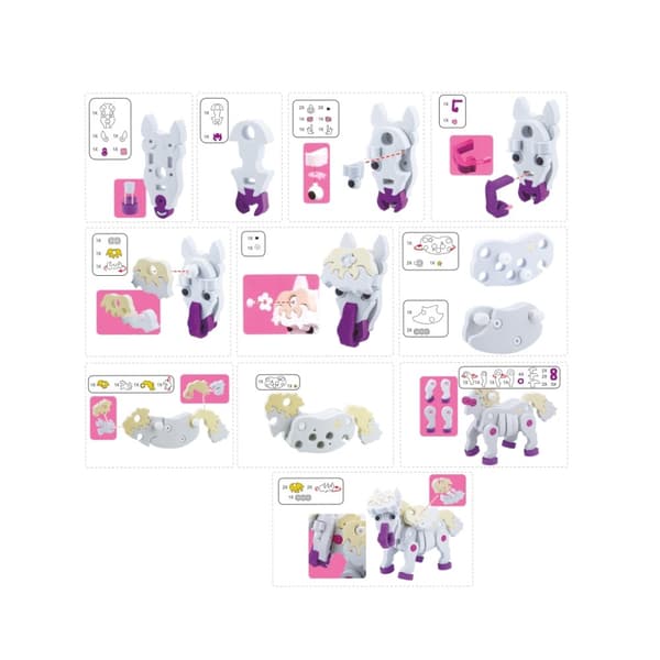 Toi-Toys 3D-pusselkonstruktion Skumhäst DIY-set S