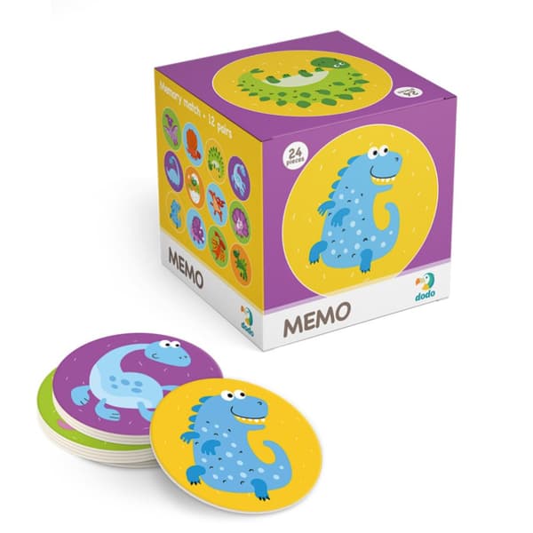 MINNESSPEL DINOSAURER MINI MEMO 24 DELAR SET FÖR DE YNGSTA