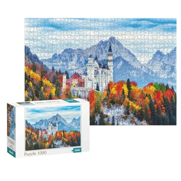 NEUSCHWANSTEIN SLOTSPUSLE 1000 BRIKKER TIL HELE FAMILIEN