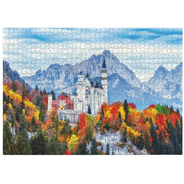 NEUSCHWANSTEIN SLOTSPUSLE 1000 BRIKKER TIL HELE FAMILIEN