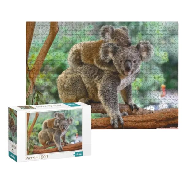 LÆG SMÅ KOALA OG MOR 1000 STKKER TIL SAMLING AF ET SØDT BILLEDE