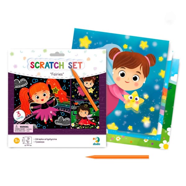 KONSTNÄRLIG SCRATCH ART "FAIRIES" SCRATCH-MÅLNING FÖR DE yngsta