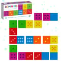 Miniatyrbillede 1 af 4: KLASSISK DOMINO BRÆTSPIL TIL DE MINSTE BØRN FARVEDE KORT