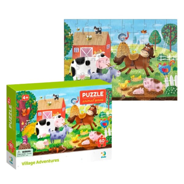 Puslespil Country Adventure Farm Animals Puslespil sæt til de yngste