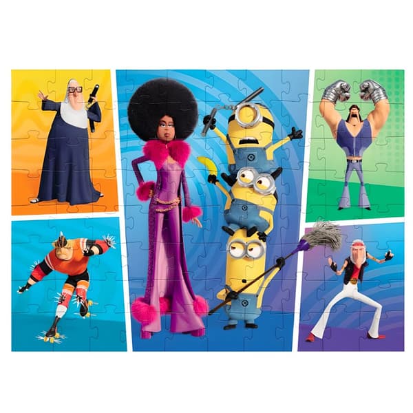 80 KAPPALEEN MINIONIT PUZZLE VÄRIVÄRI MINIONIT LAPSILLE