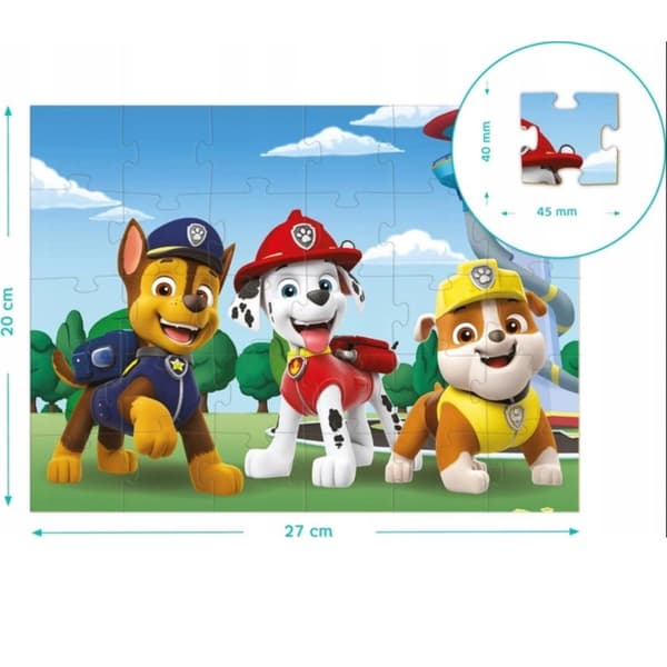 PAW PATROL PUZZLE 2-i-1 PÅDE- OG FARLEVÆRDIG BOG I ÉN TIL DE YNGSTE