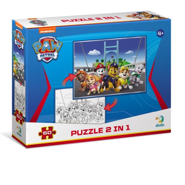 PUZZLE 2-i-1 PAW PATROL PAW PATRULJE PUZZLE OG MALEVEBOG I ÉT SÆT