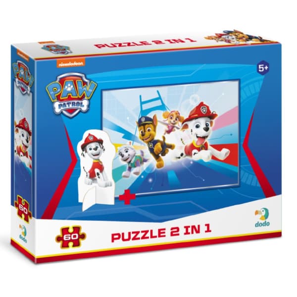 "PAW PATROL" PUSLELE MED EN FIGUR, 60 BRIKKER, FARVERIGT PUSSEL TIL BØRN