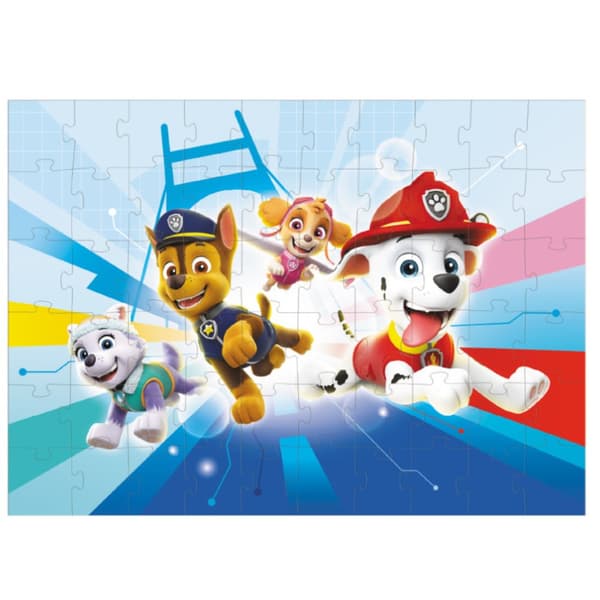 "PAW PATROL" PUSLELE MED EN FIGUR, 60 BRIKKER, FARVERIGT PUSSEL TIL BØRN