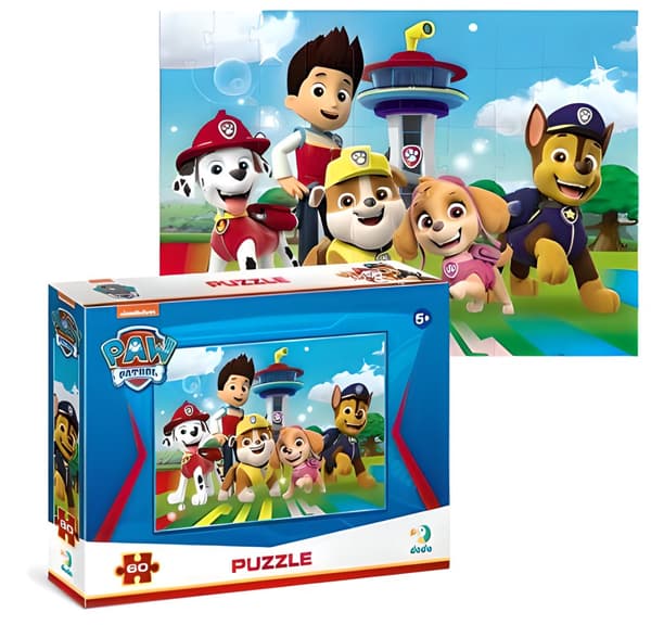 PAW PATROL PUSLE 60 STK. PAW PATROL FARVERIGT PUSLE TIL BØRN