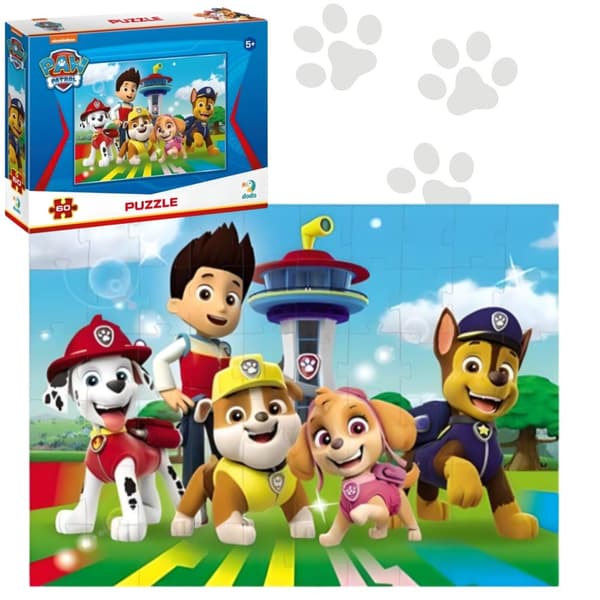 PAW PATROL PUSLE 60 STK. PAW PATROL FARVERIGT PUSLE TIL BØRN