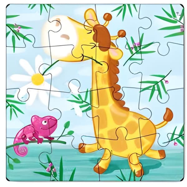 Giraffetema pussel 16 bitar pussel för barn Charmig giraff