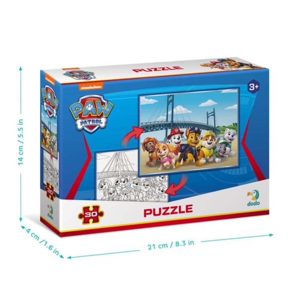 Puzzle 2in1 Paw Patrol palapeli ja väritys yhdessä tassupartiossa