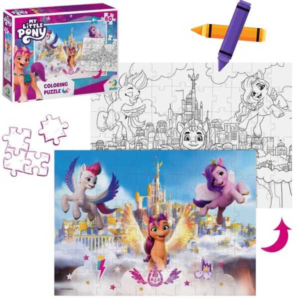 My Little Pony 2in1 Puzzle Mega Set palapeli ja värityskirja yhdessä