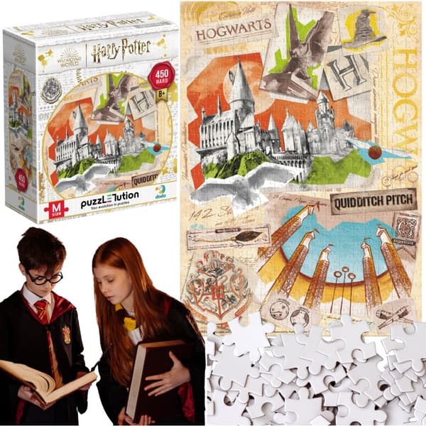 Puslespil "Harry Potter" - "Hogwarts Skole" høj kvalitet 450 brikker 8+
