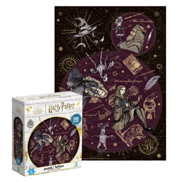 Harry Potter puslespil sæt 500 farvede brikker magi