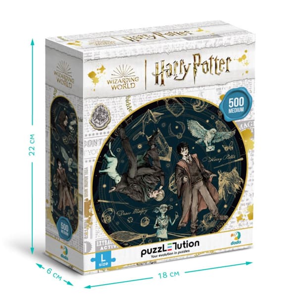Harry Potter puslespil sæt med 500 farverige brikker magi