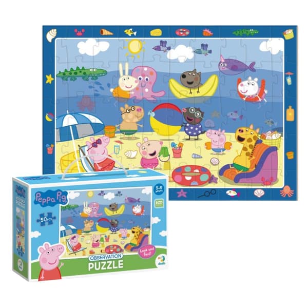Observationspuslespil "Peppa Pig - Holidays" puslespil 50 stykker hav 200473