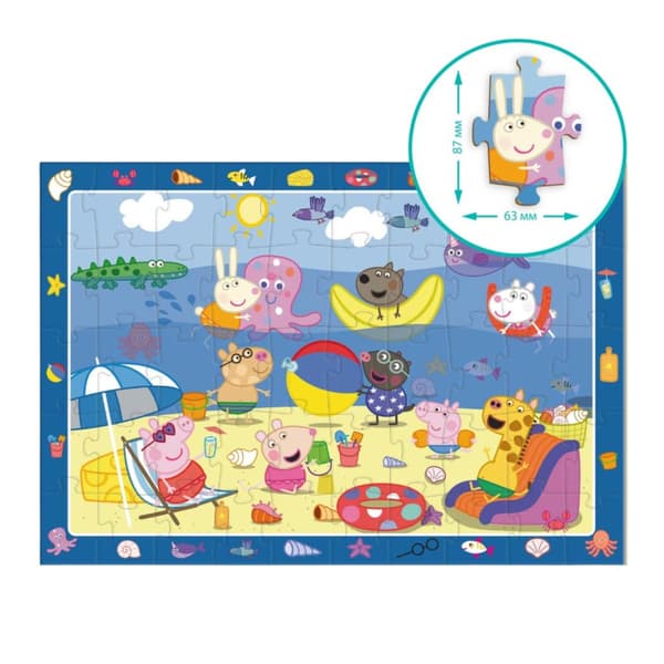 Observationspuslespil "Peppa Pig - Holidays" puslespil 50 stykker hav 200473