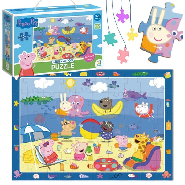 Observationspuslespil "Peppa Pig - Holidays" puslespil 50 stykker hav 200473