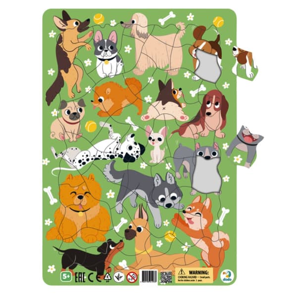 Rammepuslespil "Hunde" 53 stykker Pædagogisk puslespil Base Dogs 300219