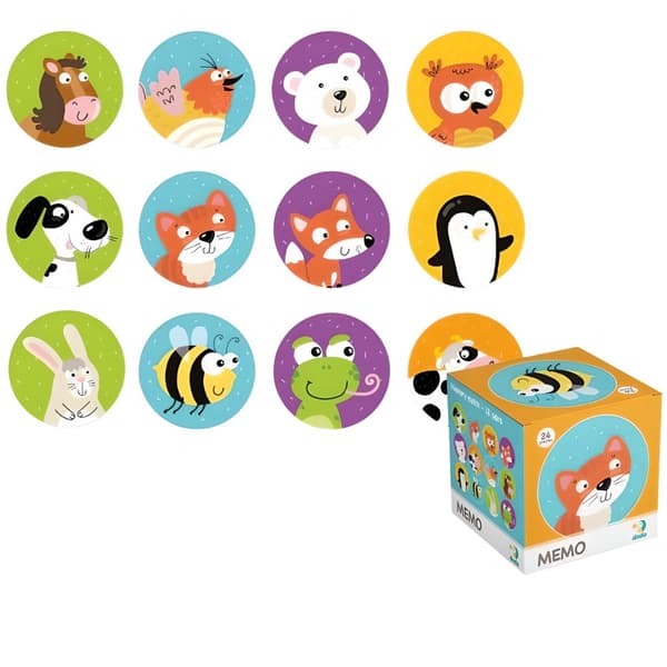 Memo Game Mini "Animals" pedagogiskt minnesspel för småbarn 300145
