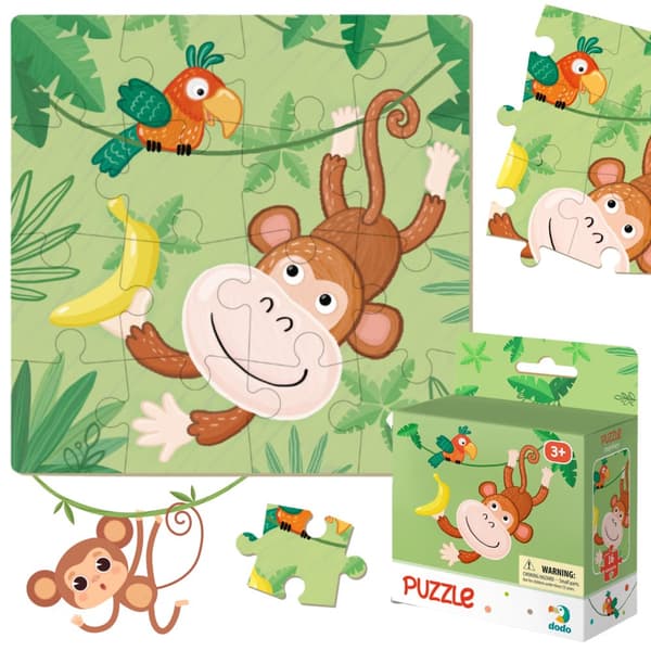 Pussel "Monkey" 16 bitar Pedagogiskt pussel för barn Monkey Set 300164 ...