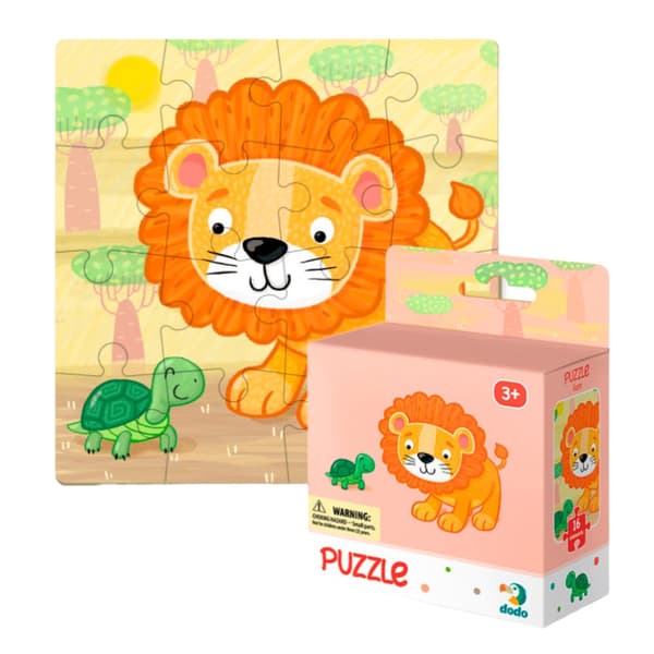 Palapeli "Lion" 16 osaa opettava palapeli lapsille eläinsetti 300165