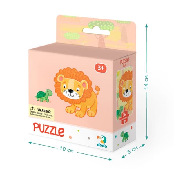 Palapeli "Lion" 16 osaa opettava palapeli lapsille eläinsetti 300165
