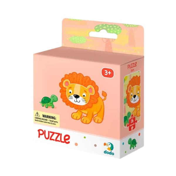 Palapeli "Lion" 16 osaa opettava palapeli lapsille eläinsetti 300165