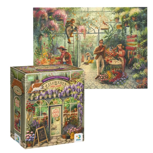 Pussel "Flower Shop" 300 bitar pusselset för barn och vuxna 300590