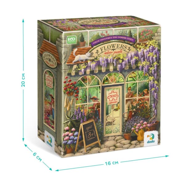 Pussel "Flower Shop" 300 bitar pusselset för barn och vuxna 300590