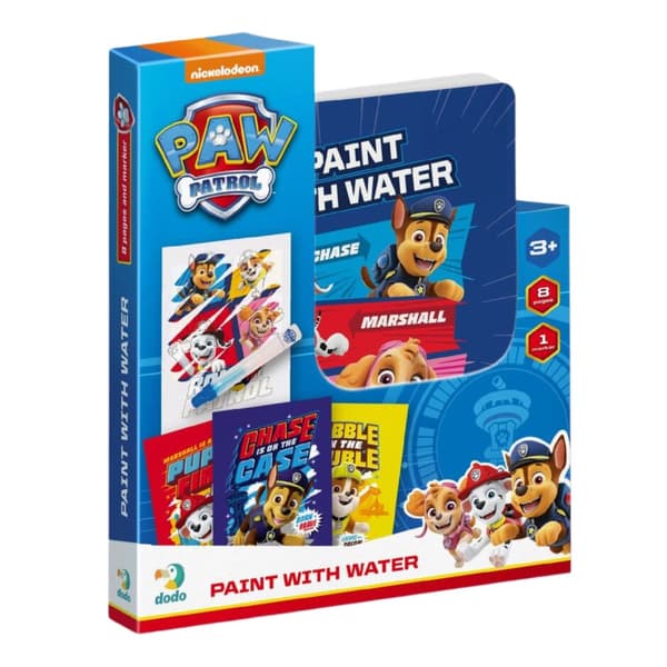 Vattenmålningsset "Paw Patrol" Bilderbok Penselhundar 200444
