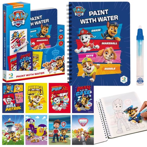 Vattenmålningsset "Paw Patrol" Bilderbok Penselhundar 200444