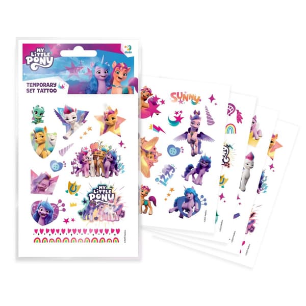 Väliaikainen tatuointisetti lapsille "My Little Pony" pestävät tatuoinnit 200437