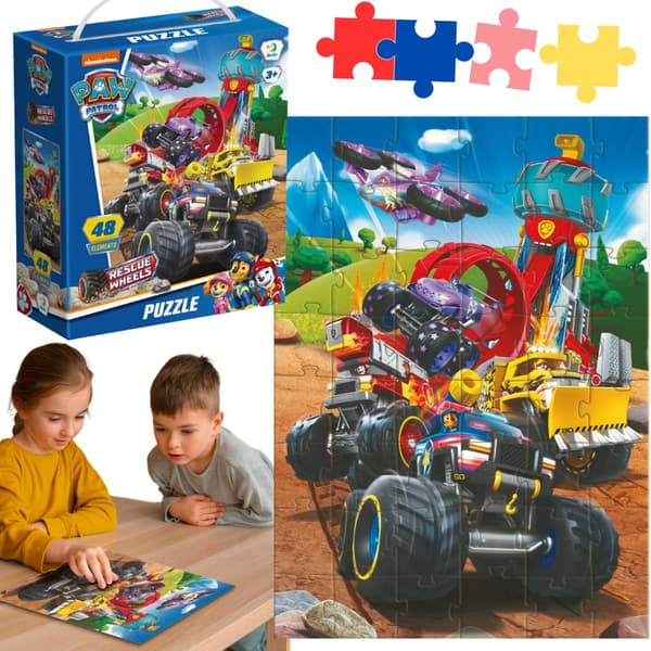 Paw Patrol -pulma-ajoneuvot, 48-osainen palapelisarja lapsille 200524