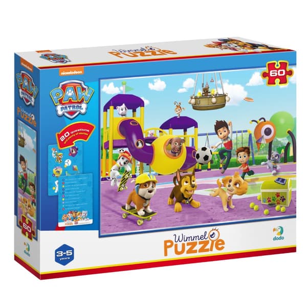 Wimmel Pussel "Paw Patrol - On a Walk" 60 bitar kort med frågor 200453