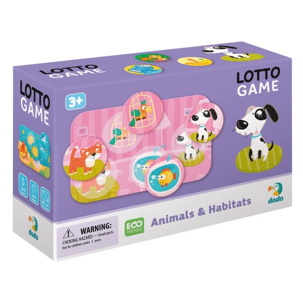 Pedagogiskt bingospel - Animals Set Cards Tokens Animal World 300196