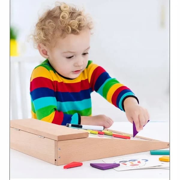 PUULINEN PUZLE JIGSAW LOGIC PELI MONTESSORI